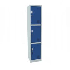 Image of 3 Door Steel Locker 1850mm H x 380mm W x 450mm D
