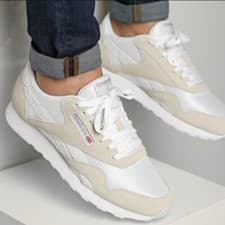 Image of Men's Reebok Classic Leather Nylon Trainers White RRP £75