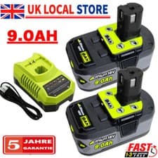 Image of 1-2 For Ryobi One+ Plus 18V 6.0Ah Battery/Charger P108 P104 P780 RB18l50 RB18L40