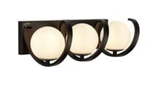 Image of Wall Light Black Twister 3 Matt Searchlight 20911-3BK