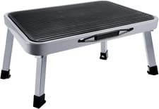 Image of Anti Slip Folding Metal Step Stool Foldable Collapsible Kitchen Steel Sturdy