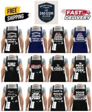 Image of Novelty BBQ Apron Grilling Novelty Funny Kitchen Chef Cooking Men Women Pockets
