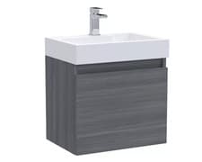 Image of Wall Hung Vanity Basin Unit & Polymarble Basin 500mm Balterley, Choice of Finish