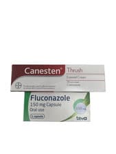 Image of Canesten 2% Thrush Cream 20g Max Strength - Fluconazole 150mg Capsules Thrush
