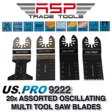 Image of 20 PCS Mix Oscillating Multi Tool Saw Blades Set Carbide Blade Metal Wood Cutter