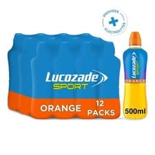 Image of LUCOZADE Sport Orange Energy Drink 500mL Sport Cap Bottles Case (PACK OF 12)