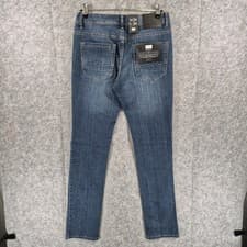 Image of 883 Police Jeans Men W34 L34 Acquiesce Slim Blue Distressed Stretch Cotton Blend