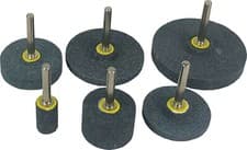 Image of 6 Piece Grinding Wheels with 6mm Shank from 15mm to 77mm : Various Grits