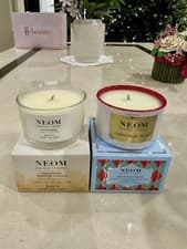 Image of 2 X Neom 75g Candles - Christmas Wish/Happiness Scented Candles - BNIB