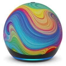 Image of Amazon Echo Dot (5th gen) Kids Smart Speaker with Alexa / Rainbow Swirl