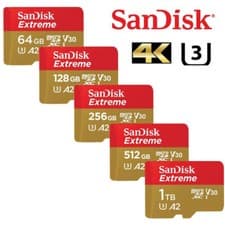 Image of Micro SD Memory Card Extreme 1TB 512GB 256GB 128GB Class 10 SDHC SDXC by Sandisk