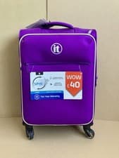 Image of New It Cabin Case , Purple, Spin Wheels , Super Lightweight, Soft Shell ,BNWTS