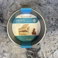 Image of KitchenCraft 18 cm Non-Stick Deep Round Cake Tin/Pan Steel with Loose Base
