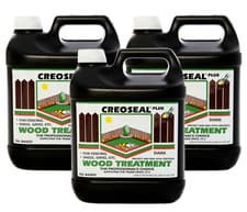 Image of Creocote Oil Based Timber Treatment Dark Brown Creosote Creoseal 4L Multi Pack