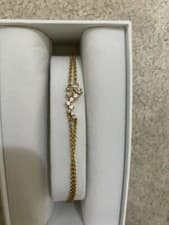 Image of SWAROVSKI WHITE CRYSTAL GOLD PLATED FLORAL CHAIN BRACELET 5535790 NEW