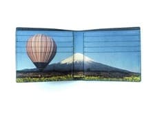 Image of Paul Smith Signature Stripe Balloon Mount Fuji Leather Billfold Wallet | £220