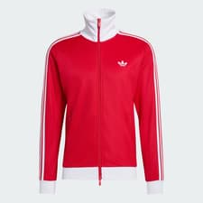 Image of adidas Originals Classic Men's Track Top in Red and White All Sizes