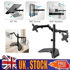 Image of Dual Monitor Screen Stand Arm Mount Desk Display Computer For 13''-32" LED LCD.