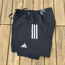 Image of adidas mens black own the run OTR climacool 2in1 5-pocket shorts size S