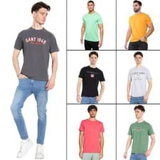 Image of Gant Mens T Shirts Casual Crew Neck Tee Short Sleeve Cotton Top UK Size S-3XL