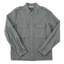 Image of Aspesi F/W 24-25 Sage Green Soft Washed Cotton-Blend Overshirt Jacket L New