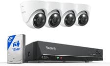 Image of Reolink 1200D4-A 12MP 4K+ PoE CCTV System 8CH NVR 4 Dome Cameras 2TB HDD