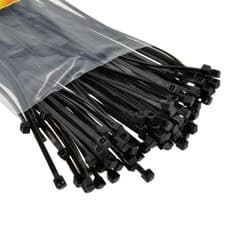 Image of Black Cable Ties 200mm x 2.5mm Nylon 66 UL Approved [100 Pack]