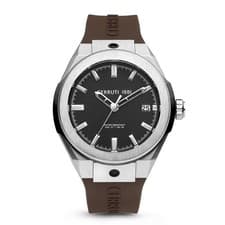 Image of Cerruti 1881 CRA29001 Men's Brown Silicone Strap Watch - New (RRP - £350)