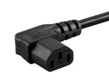 Image of Power Extension Cable IEC C14 Male to IEC C13 Female Left Angle 4m 4 metres