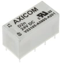 Image of 1 x 1 x TE Connectivity DPDT Non-Latching Relay PCB Mount, 24V dc Coil, 3 A