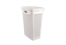 Image of Plastic Slim Laundry Basket Clothes Washing Bin Storage Hamper Organiser 43 LTR