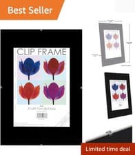 Image of A4 Acrylic Clip Frame - Non-Glass Wall Mount Display for Photos & Certificates