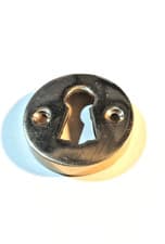 Image of Brass Raised Mortice or Rim Lock Keyhole Escutcheon