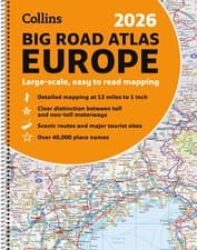 Image of Collins 2026 Big Road Atlas Europe Clear and detailed map of Europe in A3 siz...