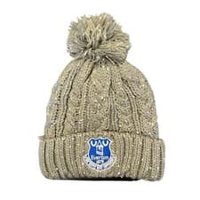 Image of Everton FC Official Sherpa Lined Speckle Adult Bobble Hat Grey EFC Gift