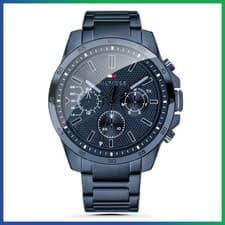 Image of TOMMY HILFIGER MENS WATCH STAINLESS STEEL BLUE BRACELET & BLUE DIAL TH1791560