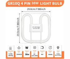 Image of 38W 4 pin Cool White 2D Crompton cc 38 Watt PLQ CFL SQUARE