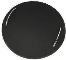 Image of SLATE CAKE STAND 2 TIER NATURAL AFTERNOON TEA WEDDING PLATES PARTY TABLEWARE NEW