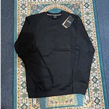 Image of BOSS Black S Men's Long Sleeve Jersey Pullover Sweatshirt Crew Neck Logo