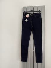 Image of Nutmeg Size 10 Navy Blue Dark Denim Straight Leg Skinny Jeans With Stretch BNWT