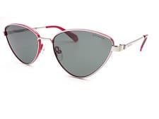 Image of Polaroid Polarized Sunglasses Silver with Red with Dark Green Lenses PLD6071 J2B