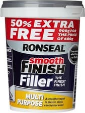 Image of Ronseal 6886271-HHW Smooth Finish Filler Multi-Purpose Ready Mixed 900g, White