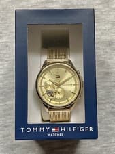 Image of Tommy Hilfiger Gold Milanese Bracelet Watch Christmas Gift Ideas For Her Uk New