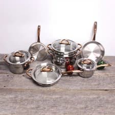 Image of BergHOFF Ouro Gold 11 Piece Cookware Set