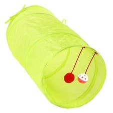 Image of Cat Tunnel Foldable Cat Tunnel Pet Supply Fluorescent Green Pet Supply