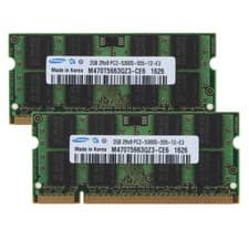 Image of Samsung 4GB 2x 2GB 2Rx8 DDR2 667Mhz PC2-5300 RAM SODIMM Laptop Memory 200pin CL5