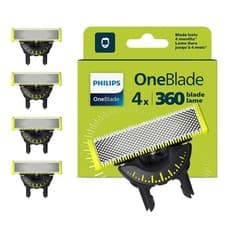 Image of 4x Philips OneBlade Replacement Razor 360 Blade Heads, QP440/50