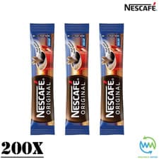 Image of 200 x NESCAFE Original DECAF Individual COFFEE Sachets CUP Instant Sticks SACHET