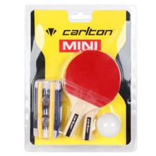 Image of CARLTON MINI TABLE TENNIS SET 2 PLAYER BATS NET BALL POST FUN GAME BIRTHDAY GIFT