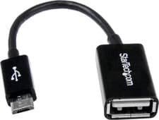 Image of 5in Micro USB to USB OTG Host Adapter - Micro USB Male to USB A Female On-The-GO